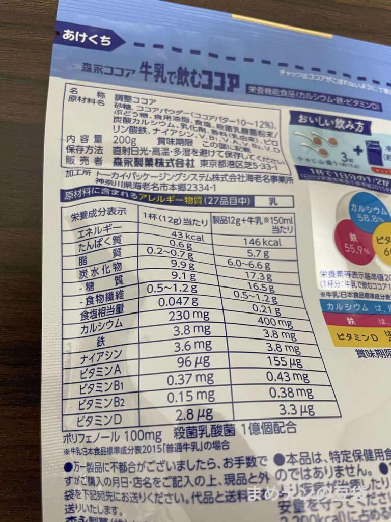 飲むココア成分